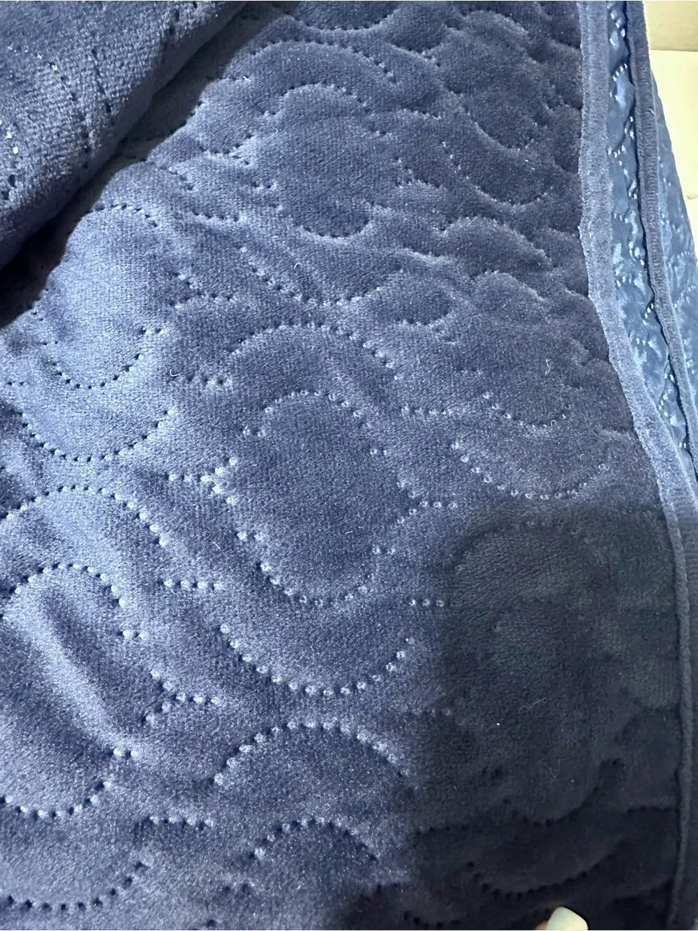 Mainstays Reversible Quilted Comforter in Dark Blue and Royal Blue